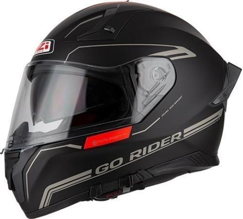 Casco NZI GO RIDER STREAM SOLID NOUVEAU BLACK&RED MATT