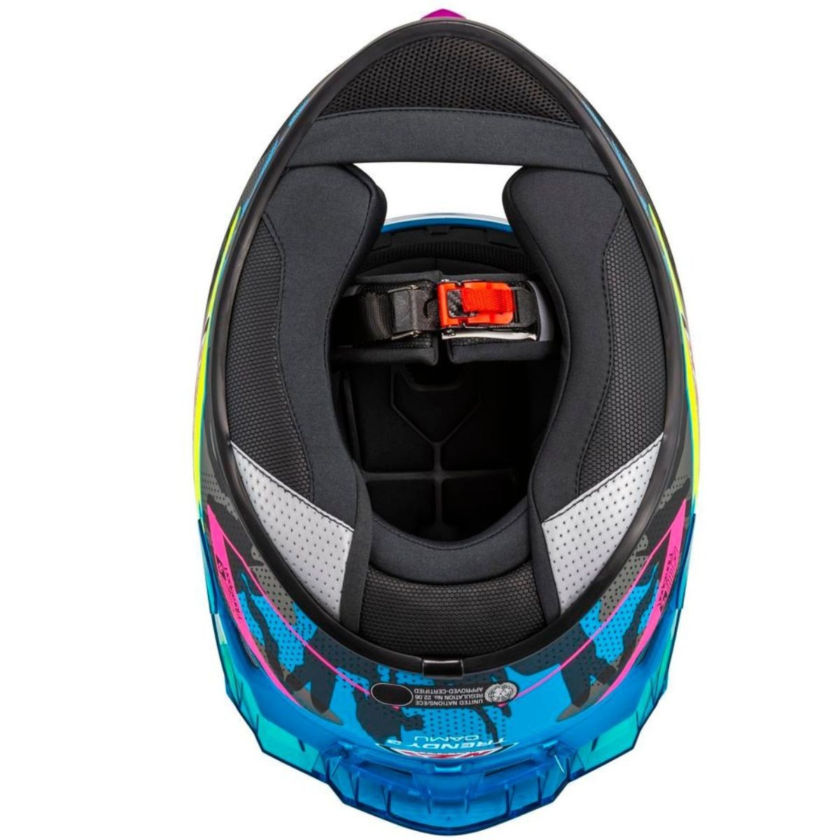Casco NZI Trendy 3 STREAM CAMU Neon, Azul, Rosa Mate + Pantalla Negra Regalo 8