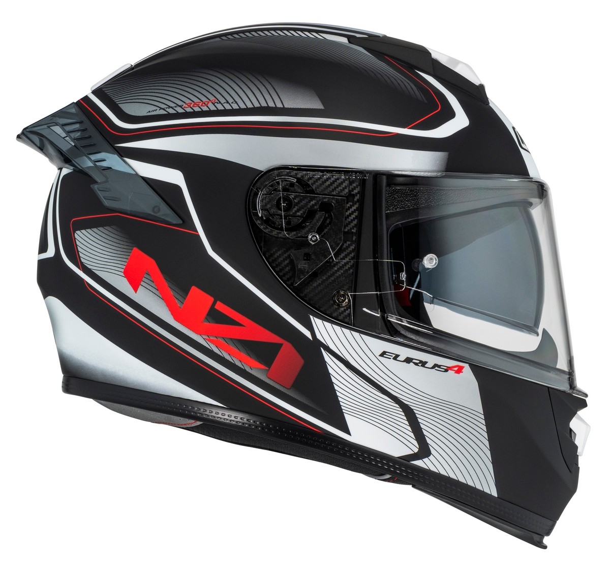 Casco NZI EURUS 4 STREAM DUO CHARMANT Negro/Blanco Mate 1
