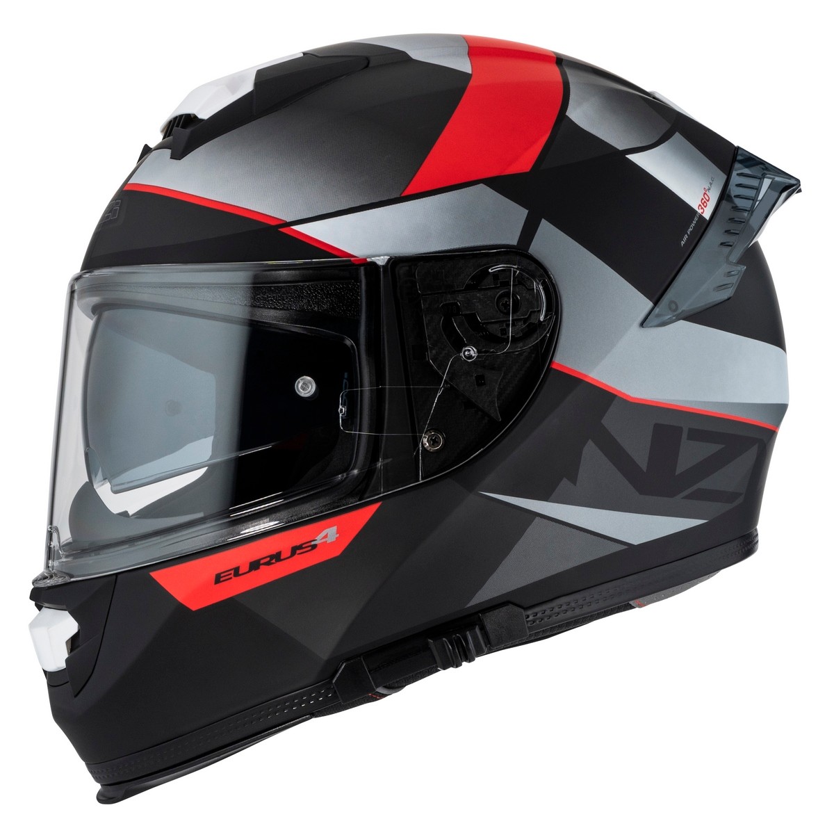 Casco NZI EURUS 4 STREAM DUO VANGUARD Negro/Rojo Mate
