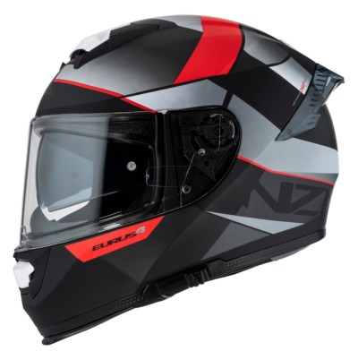 Casco NZI EURUS 4 STREAM DUO VANGUARD Negro/Rojo Mate