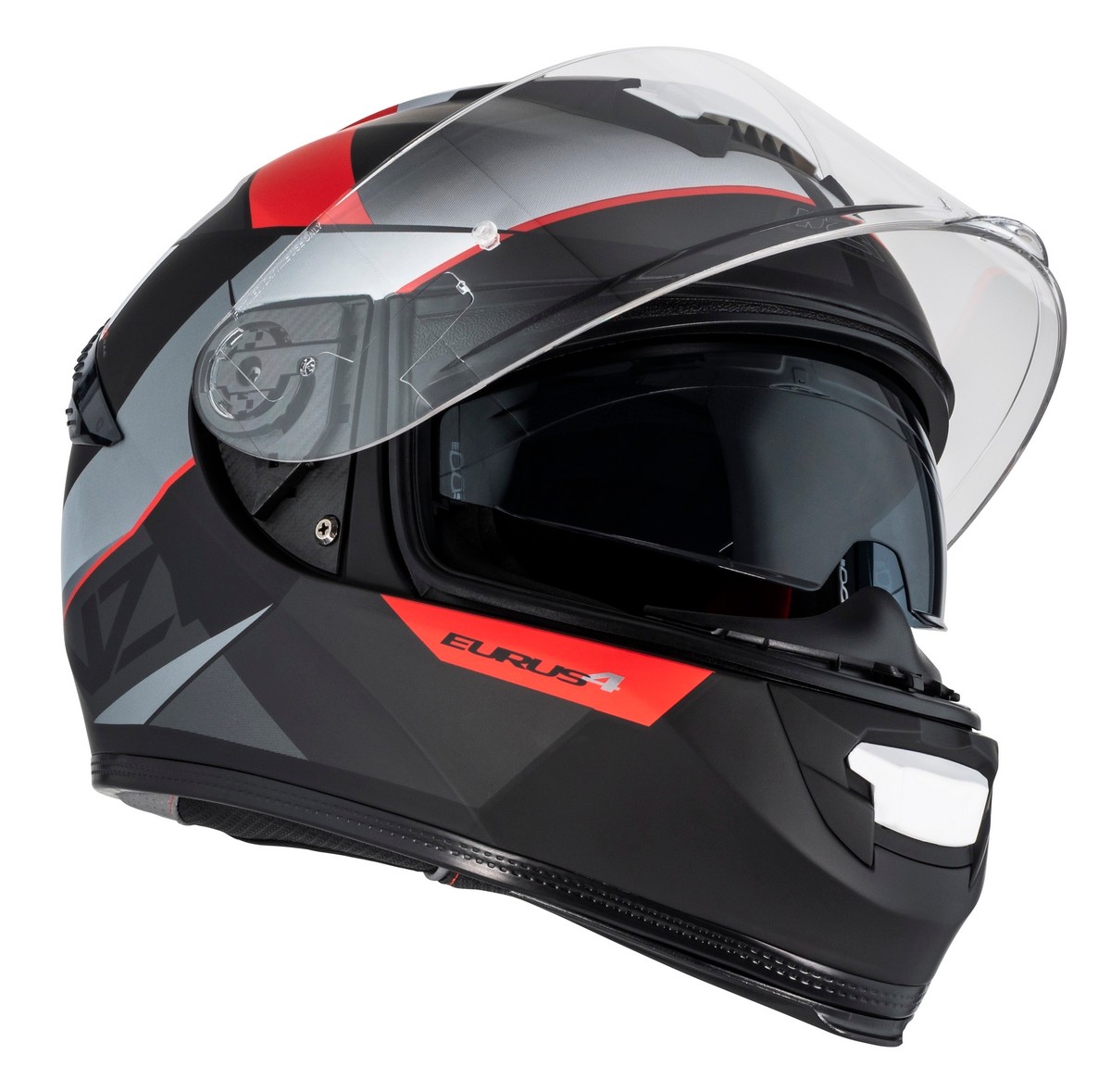 Casco NZI EURUS 4 STREAM DUO VANGUARD Negro/Rojo Mate 7