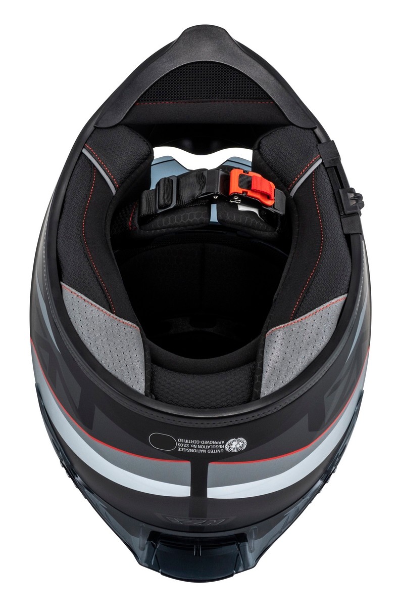 Casco NZI EURUS 4 STREAM DUO VANGUARD Negro/Rojo Mate 2