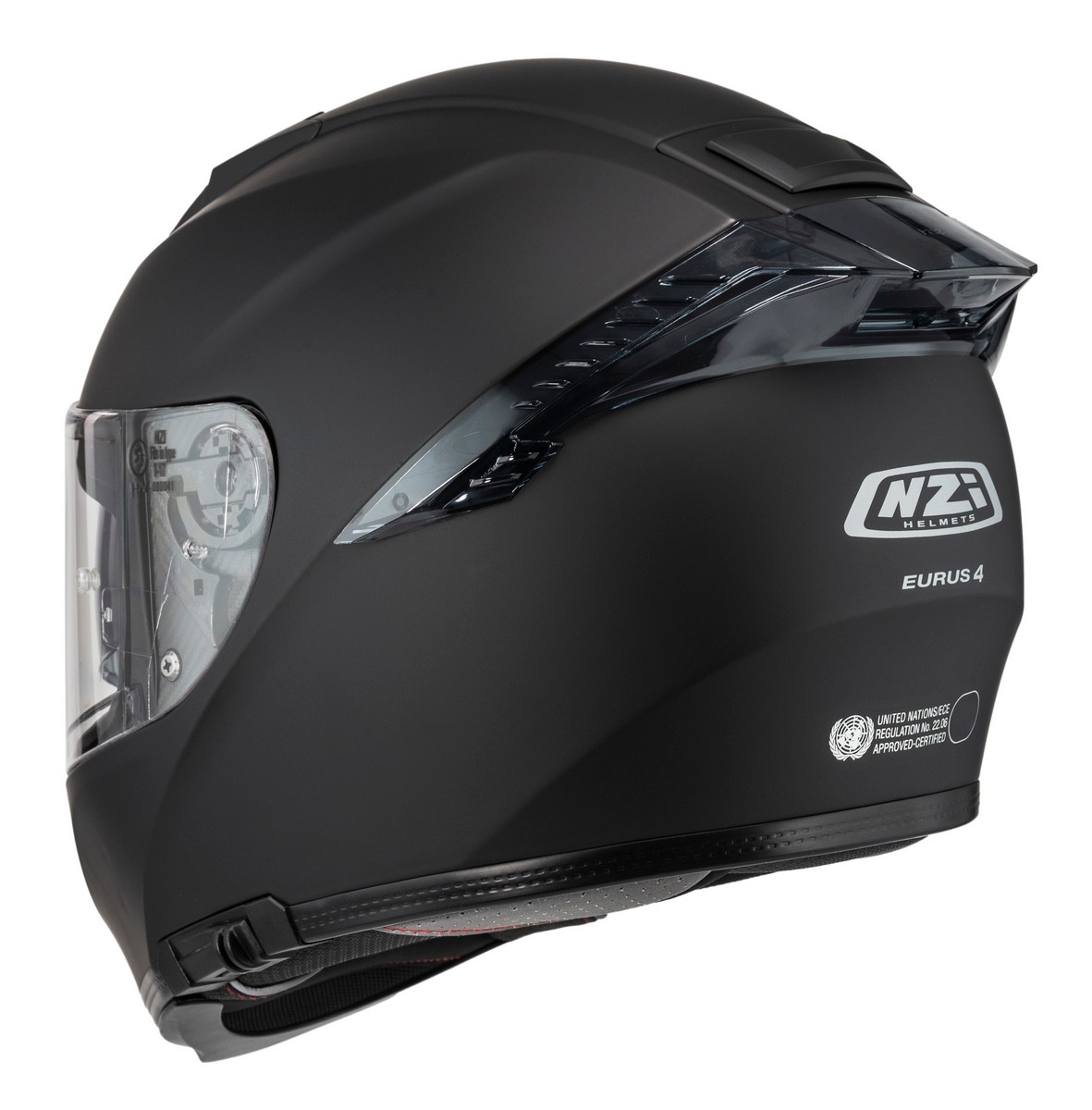 Casco NZI EURUS 4 STREAM DUO SOLID Negro Mate 2