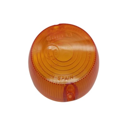 Cristal de recambio homologado para intermitentes Mobylette, Ducati y Bultaco. Referencia 0246000. Repuesto esencial para mantener la seguridad y originalidad de tu moto clásica.