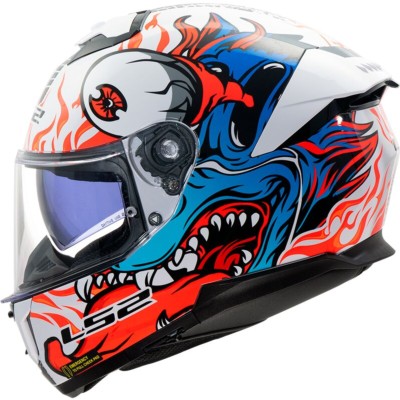 Casco LS2 FF808 STREAM II INFERNO BLANCO/AZUL