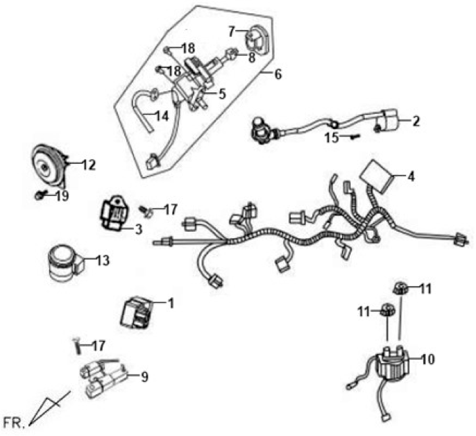 Resistencia original SYM 35400-M92-000 para Jet 4, Symphony, Fiddle y Allo 125 1