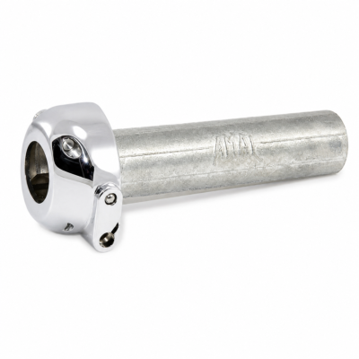 Puño de gas Amal de aluminio cromado
