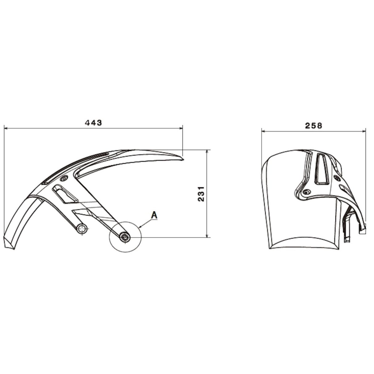 Guardabarros Trasero PUIG BMW R1250GS (18-24); R1200GS (18-);R1200GS EXCLUSIVE (18-);R1200GS RALLYE (18-);R1250GS (18-19);R1250GS HP (18-19) Negro mate 3