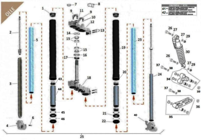 Amortiguador trasero regulable Rieju OEM 0/000.180.6003 compatible MRT MR Marathon