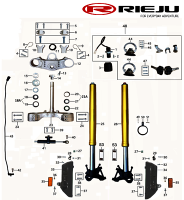Kit rodamiento superior dirección Aventura 500