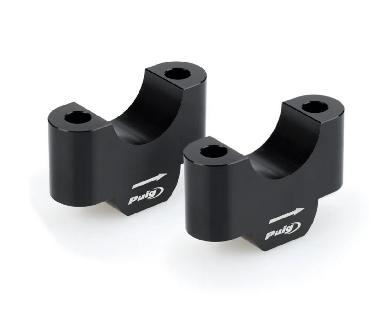 Torretas manillar PUIG NEGRAS Altura 30mm. Manillar 32mm.