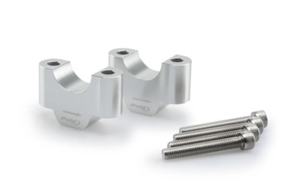 Texto alternativo de imágenes Torretas PUIG de 30 mm para manillar de 22 mm en aluminio anodizado plata