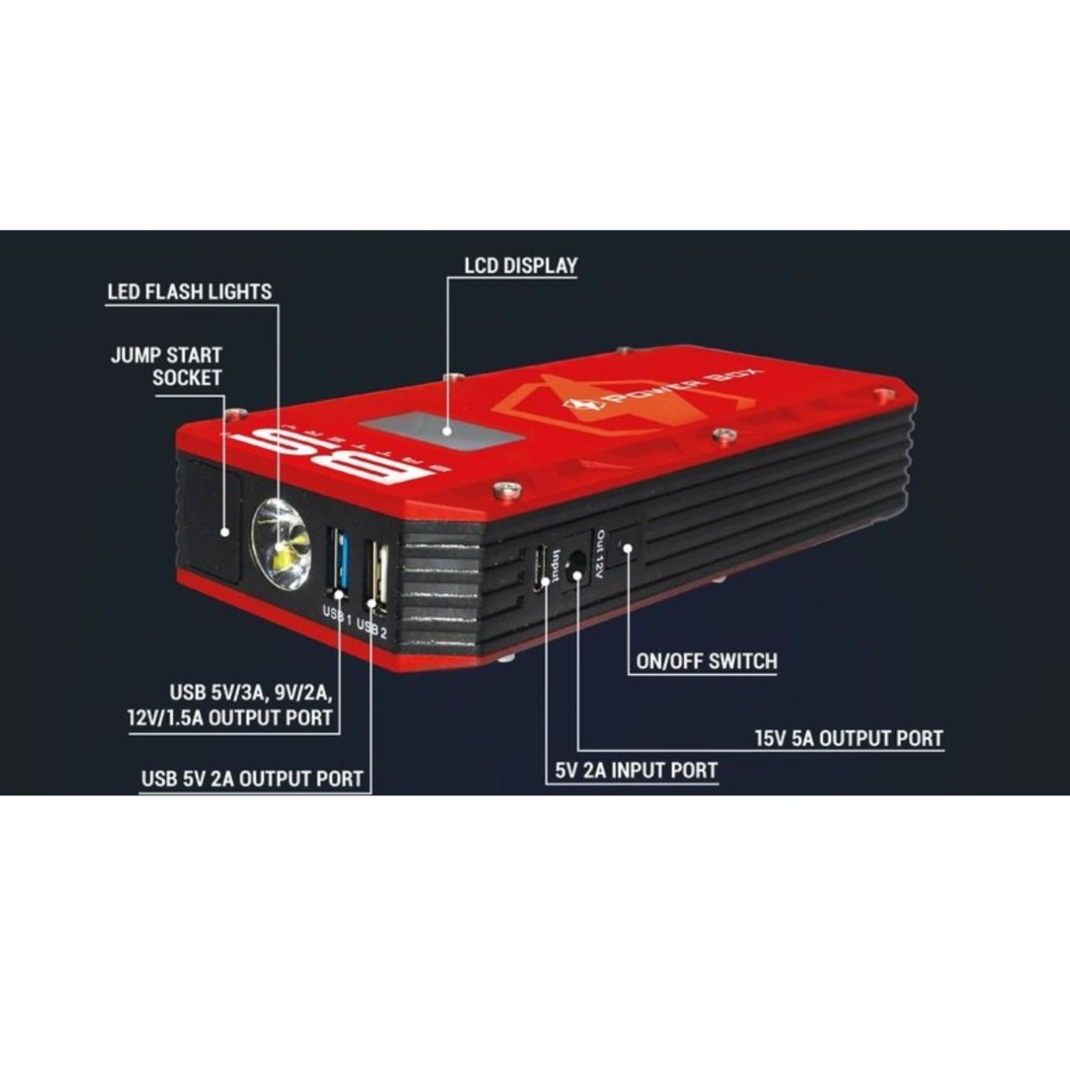 Arrancador / cargador de batería BS BATTERY Power Box PB-02