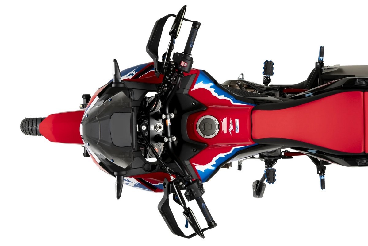 Vista frontal pantalla Puig Touring 480mm Africa Twin Adventure Sports