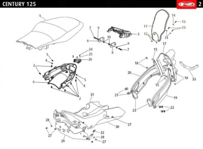 Soporte porta matrícula original Rieju para Century 125 y Tango Scrambler 125i