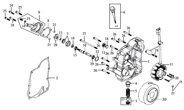 Stator SYM GTS 125, JOYMAX 125 CARB 