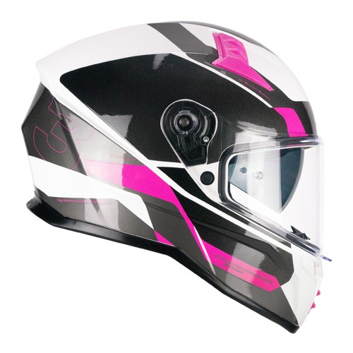 Casco ONYX con visor solar desplegado y pantalla transparente