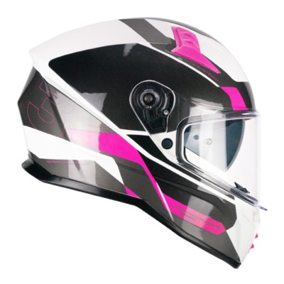Casco ONYX con visor solar desplegado y pantalla transparente