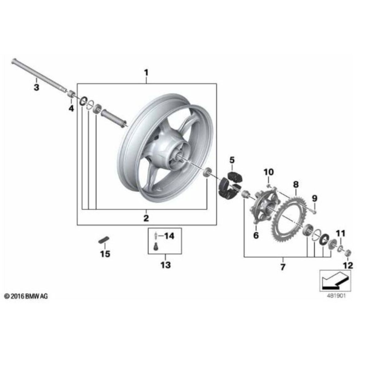 Flector de corona original para BMW G 310 R y BMW G 310 GS compatible desde 2016 a 2025 1