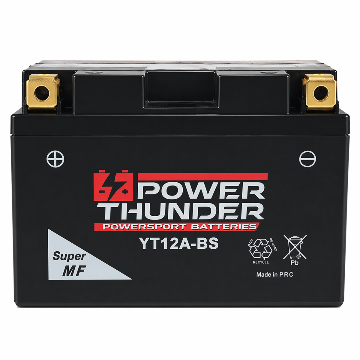Batería Power Thunder CT12A-BS YT12A-BS sin mantenimiento para moto