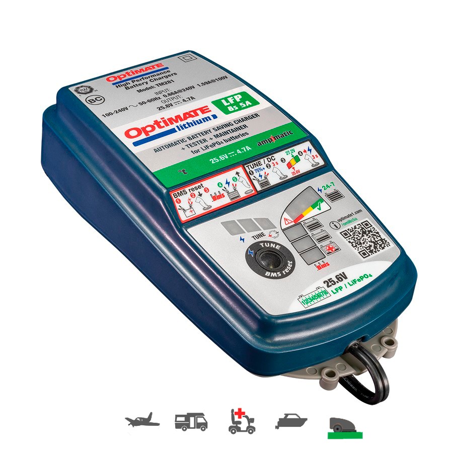 Cargador/Mantenedor de baterías OPTIMATE LITHIUM 8S 5A