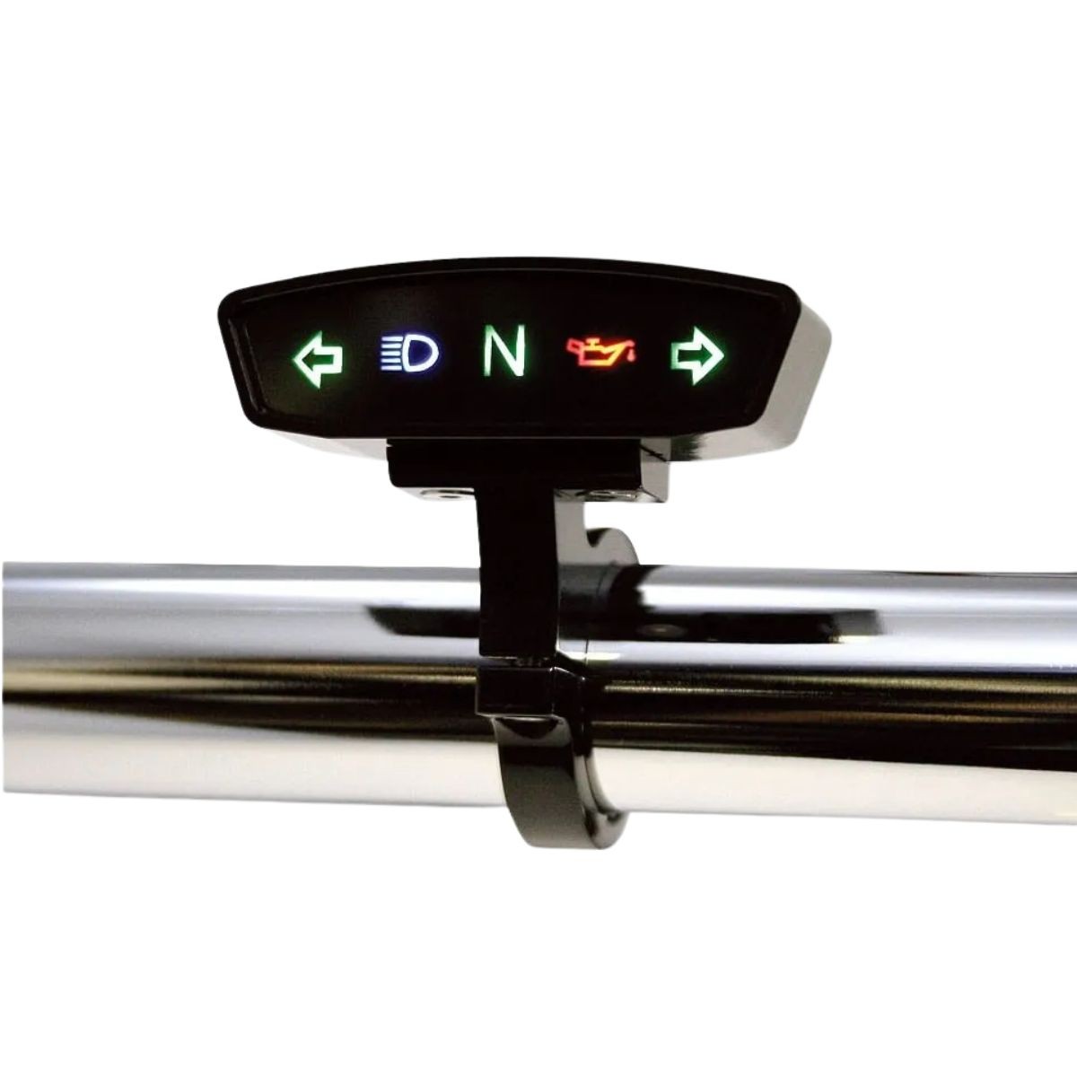 Highsider Telltale LED negro anodizado cristal ahumado 57mm