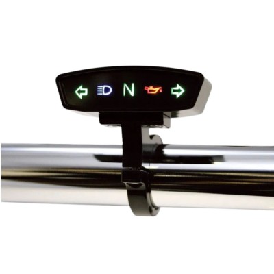 Highsider Telltale LED negro anodizado cristal ahumado 57mm