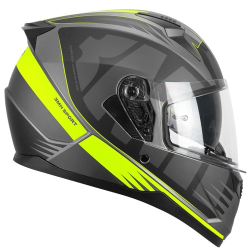 casco integral 3MH moderno color negro