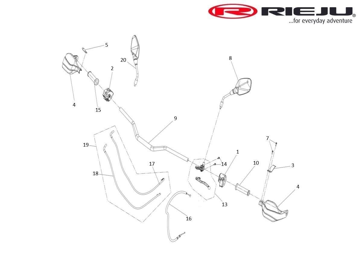 Recambio original maneta embrague Aventura 307 Rally 0/000.830.4702