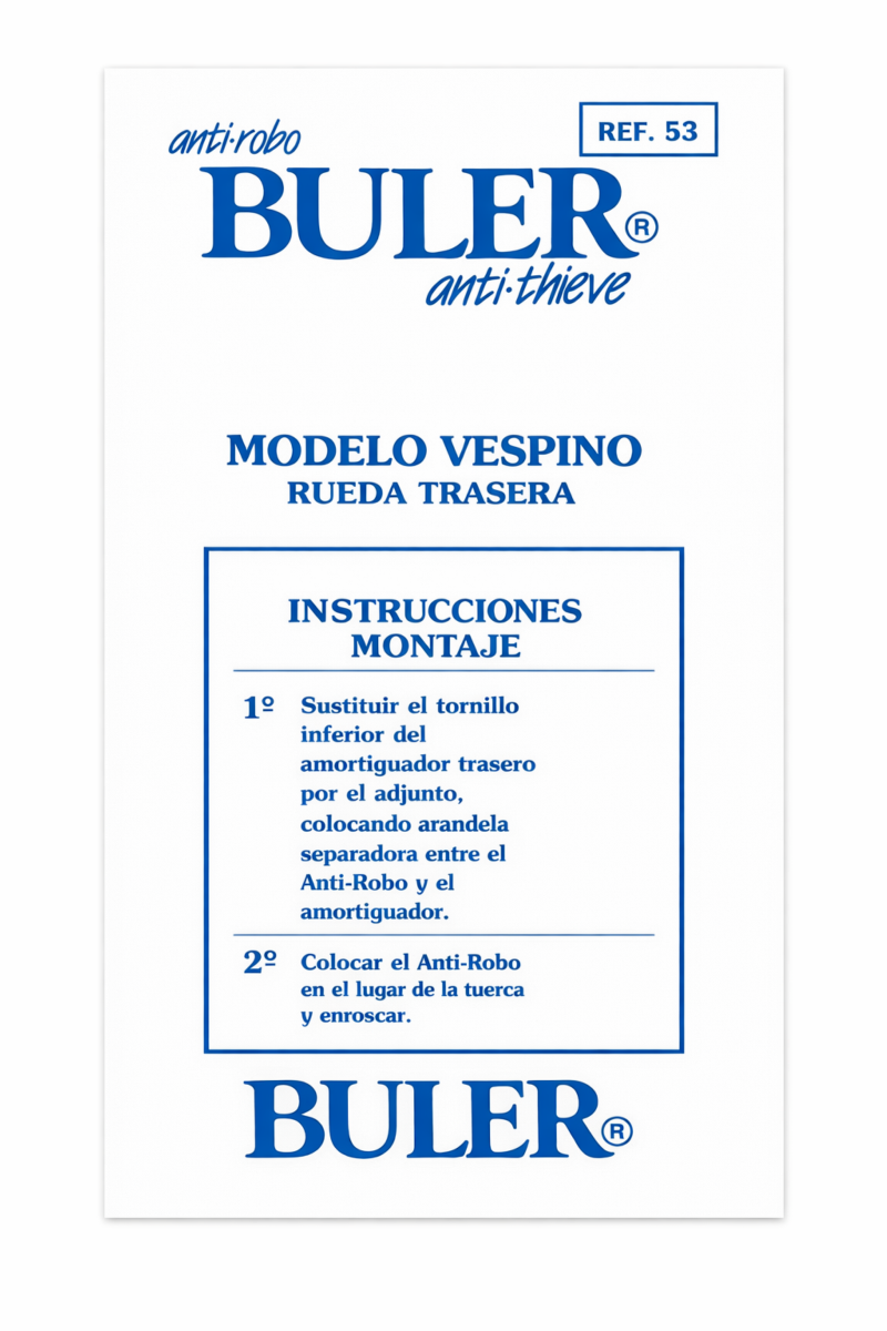 Candado BULER VESPINO (Rueda trasera)