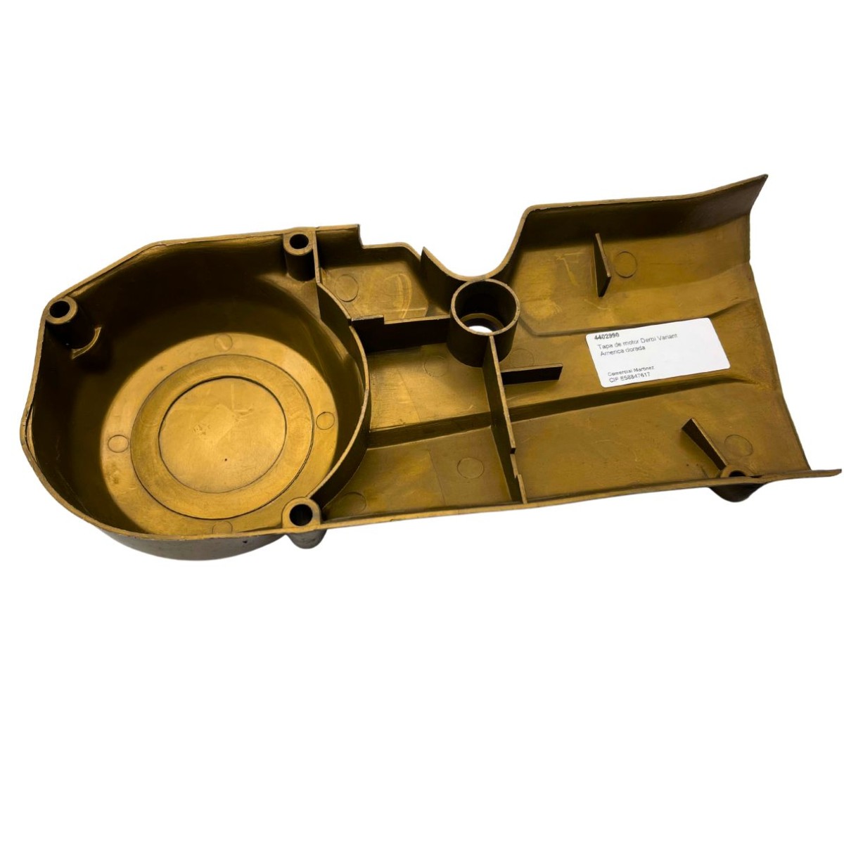 Tapa de motor Derbi Variant America dorada (Lado volante)