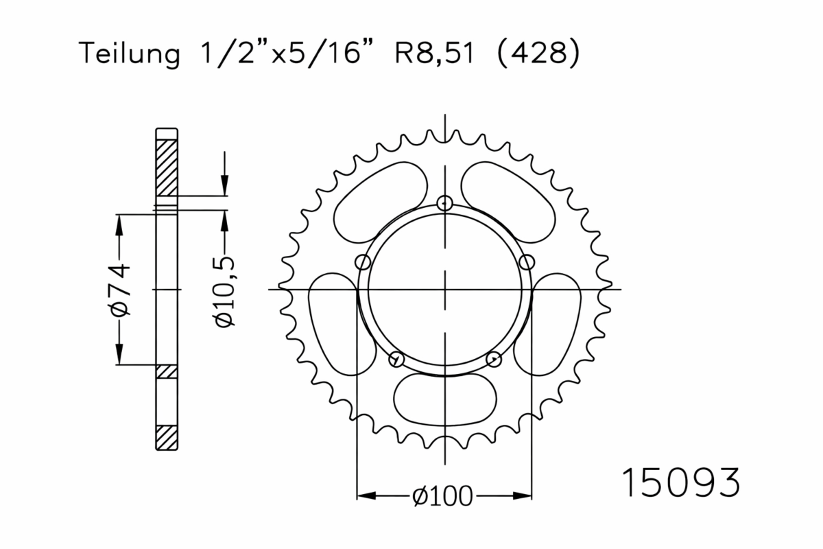 Plato Daelim, SWM 428 45 dientes