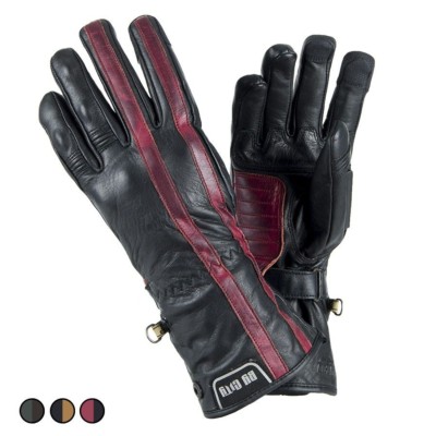 Guantes By City Oslo Negro raya Rojo