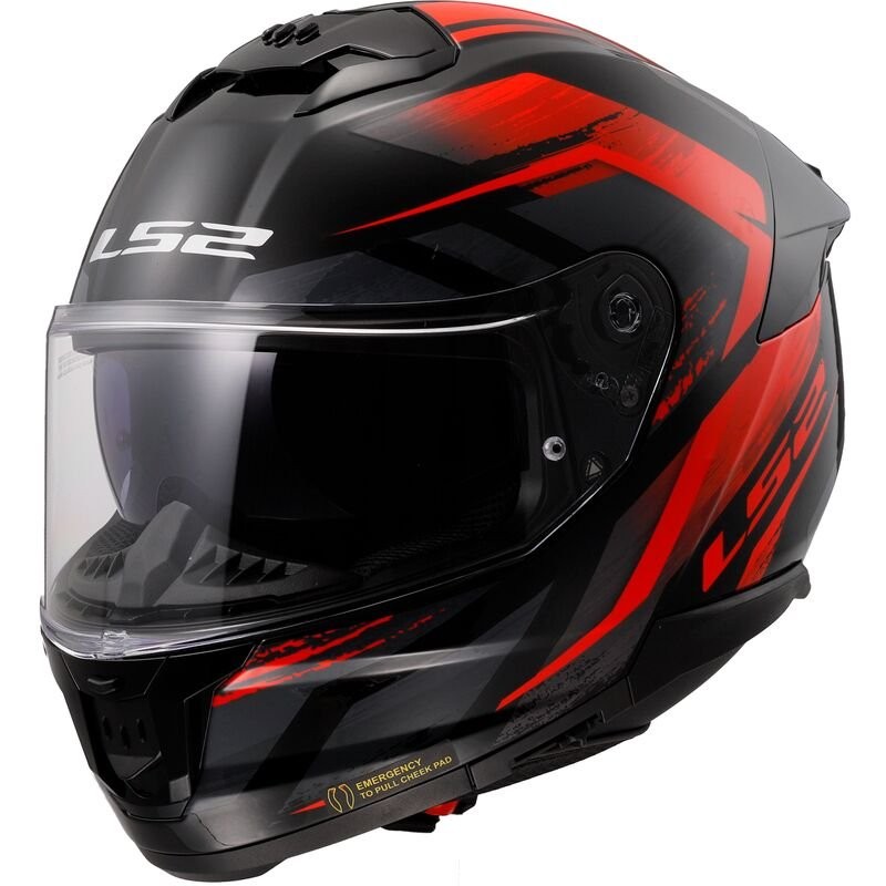 Casco LS2 FF808 STREAM II FURY NEGRO/ROJO