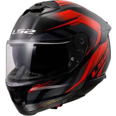 Casco LS2 FF808 STREAM II FURY NEGRO/ROJO