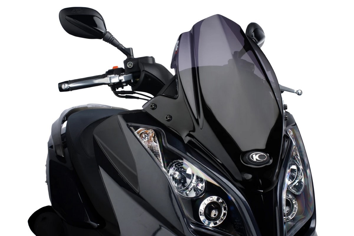 Pantalla PUIG V-Tech Line Sport instalada en Kymco Downtown, Superdink y X-Town 125 300 350