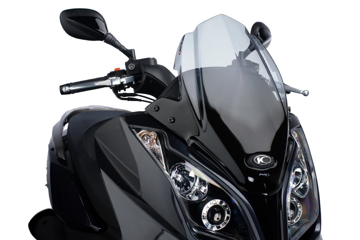 Pantalla PUIG V-Tech Line Sport instalada en Kymco Downtown, Superdink y X-Town 125 300 350 2