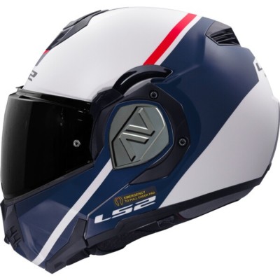 Casco LS2 FF906 ADVANT MODULAR SWIPE WHITE BLUE ECE 22.06