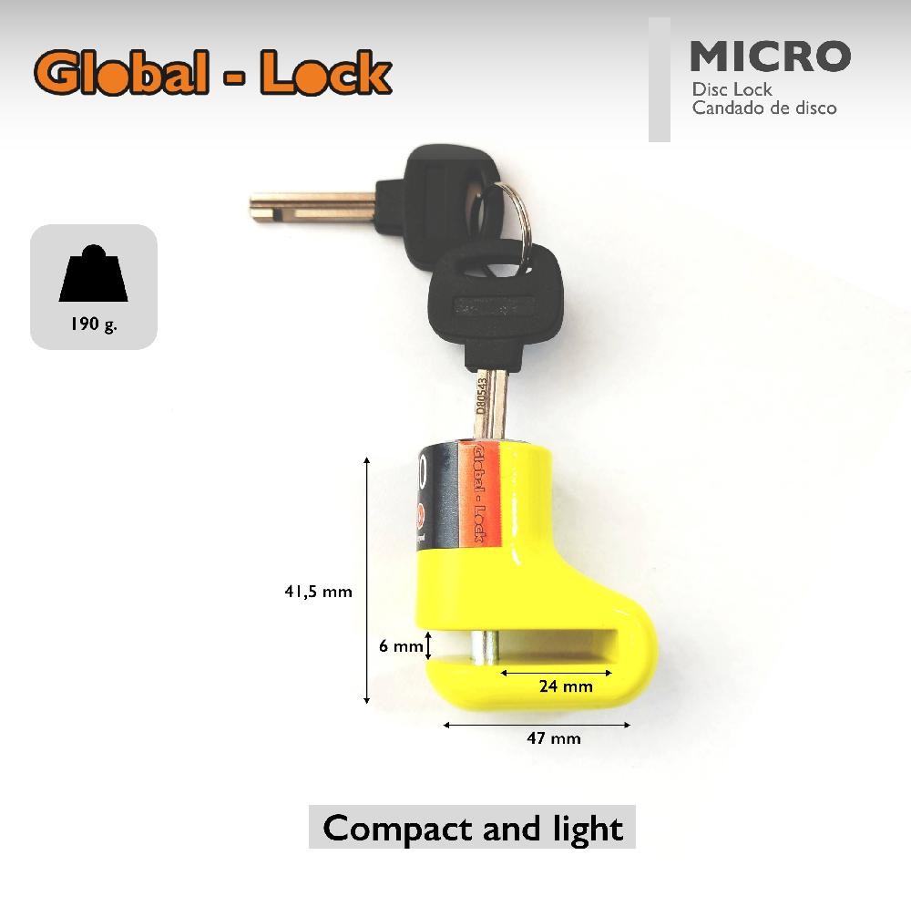 Candado de Disco GLOBAL-LOCK MICRO (5,5 mm)