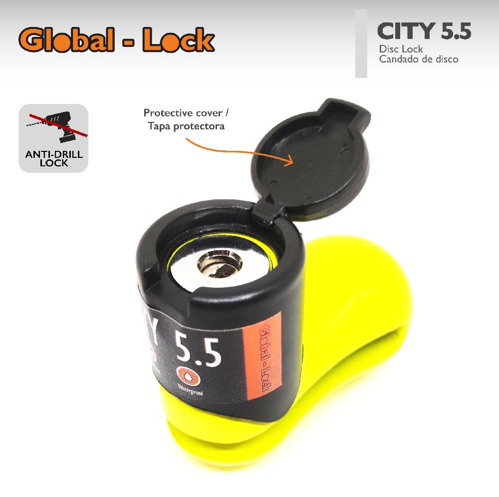 Candado de Disco GLOBAL-LOCK CITY 5.5 (5,5 mm)