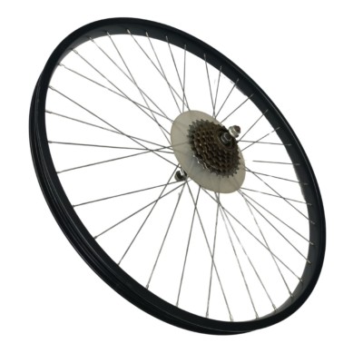Rueda trasera vintage de bicicleta Beretta 26 pulgadas negra con cassette Shimano de 6 velocidades