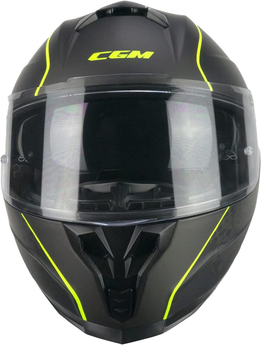 Casco CGM 321S ATOM SKULL Negro/Amarillo Mate 3