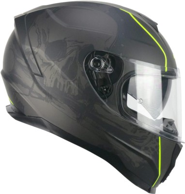 Casco CGM 321S ATOM SKULL Negro/Amarillo Mate