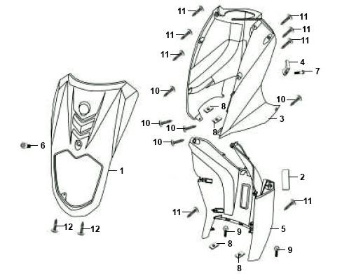 64301-AAA-000-RD Frontal SYM ORBIT 50 125