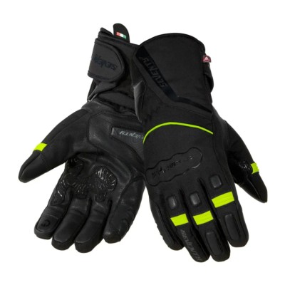 Guantes de moto SEVENTY GOBI SD-T7 en color negro y amarillo flúor.