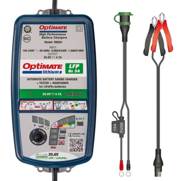 Cargador/Mantenedor de baterías OPTIMATE LITHIUM 8S 5A 1
