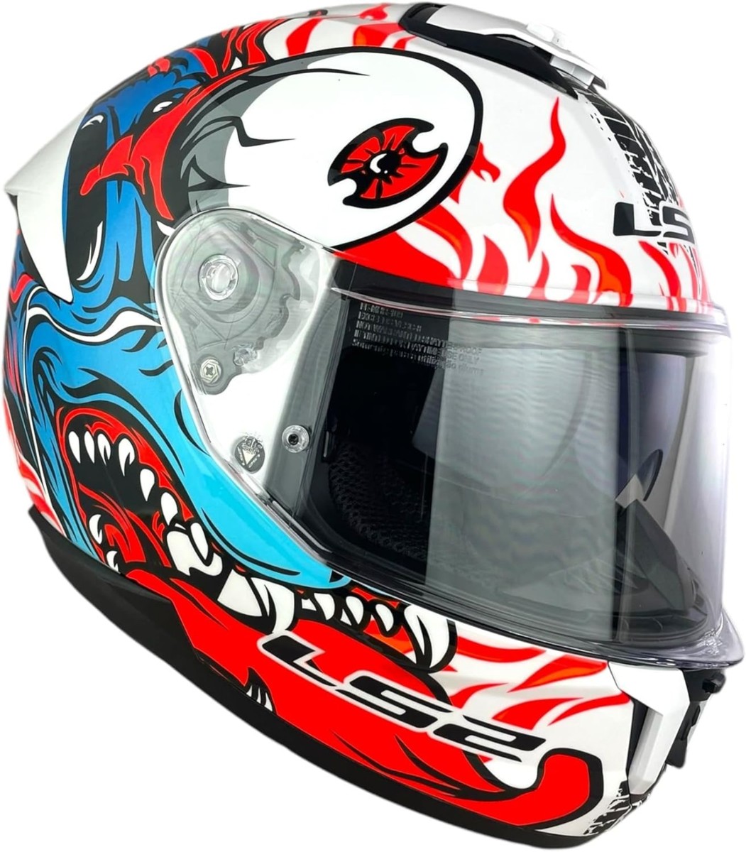 Casco LS2 FF808 STREAM II INFERNO BLANCO/AZUL 5