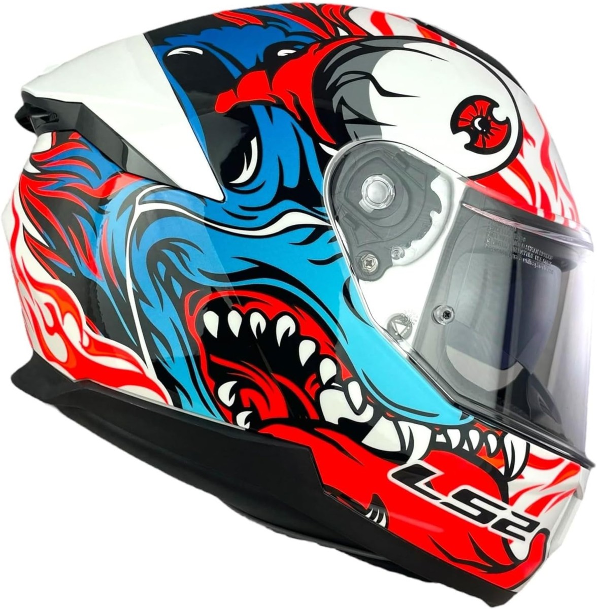 Casco LS2 FF808 STREAM II INFERNO BLANCO/AZUL 3