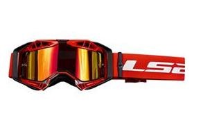 Gafas Cross LS2 AURA PRO Negra/Roja con visor IRIDIUM